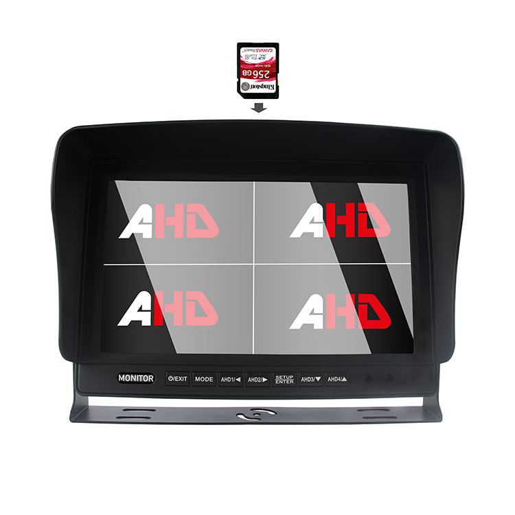 10,1-дюймовий AHD Quad Split Display SD DVR Монітор автомобіля