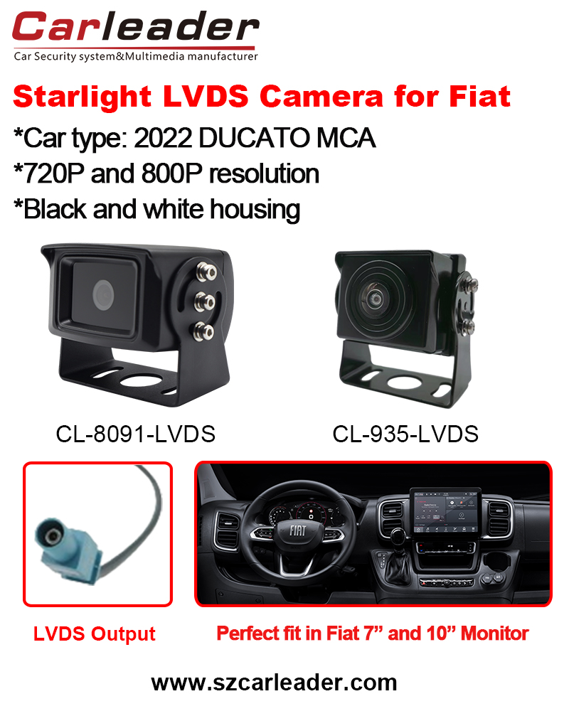 Автомобільна камера заднього виду Carleader LVDS підходить для Fiat Ducato