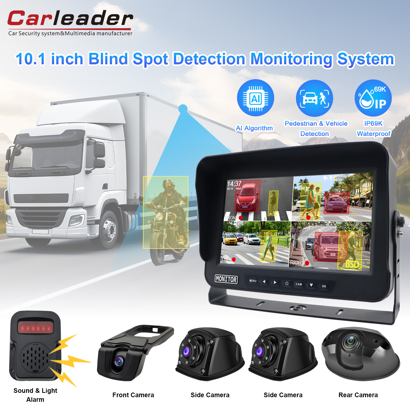 7 / 10,1 дюйма 4CH AI BSD CAMES CAMERS CAMERS CAMERS