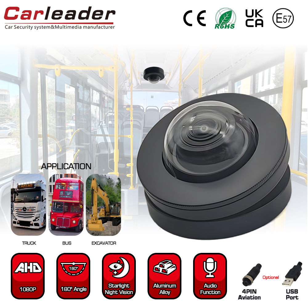 CarLeader 180 градусів ширококутник HD 1080p купольна камера для транспортного спостереження