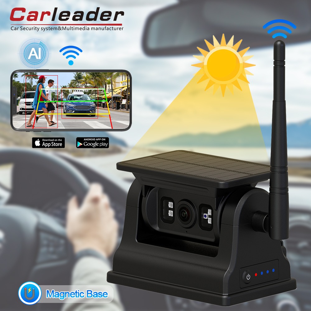 Carleader 1080P магнітна сонячна WiFi бездротова резервна камера для автофургону для IOS Android Carleader 1080P магнітна сонячна WiFi бездротова резервна камера для автофургону для IOS Android