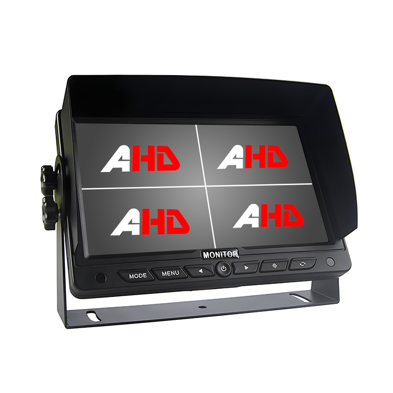 Carleader 7-дюймовий 4CH AHD входи Quad Display Монітор важкого транспортного засобу забезпечує повну безпеку спостереження вашого автомобіля