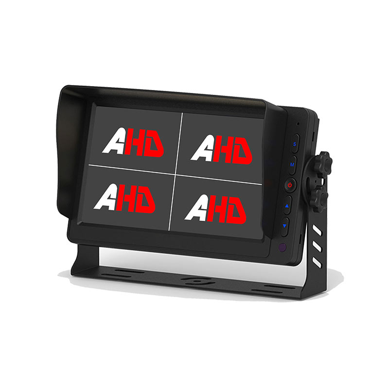 7-дюймовий квадромонітор AHD із записом на SD-карту та 4 відеовходами для систем автомобільних камер