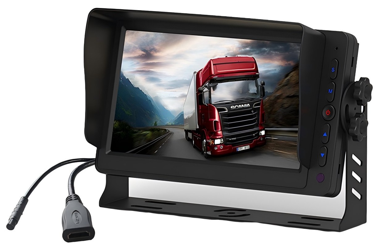 7-дюймовий автомобільний монітор HDMI з подвійними входами AV, реверсним тригером і вбудованим динаміком